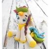 Figurka cukrowa na tort jednorożec tęczowy unicorn ozdoby na tort